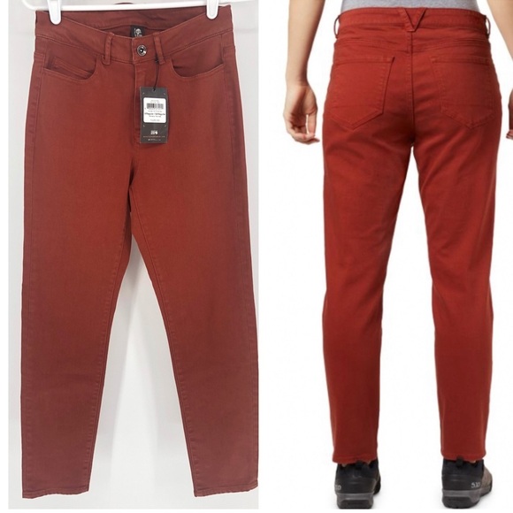 MOUNTAIN HARDWEAR NWT TWILL ANKLE JEAN RUST ORANGE - Picture 1 of 10